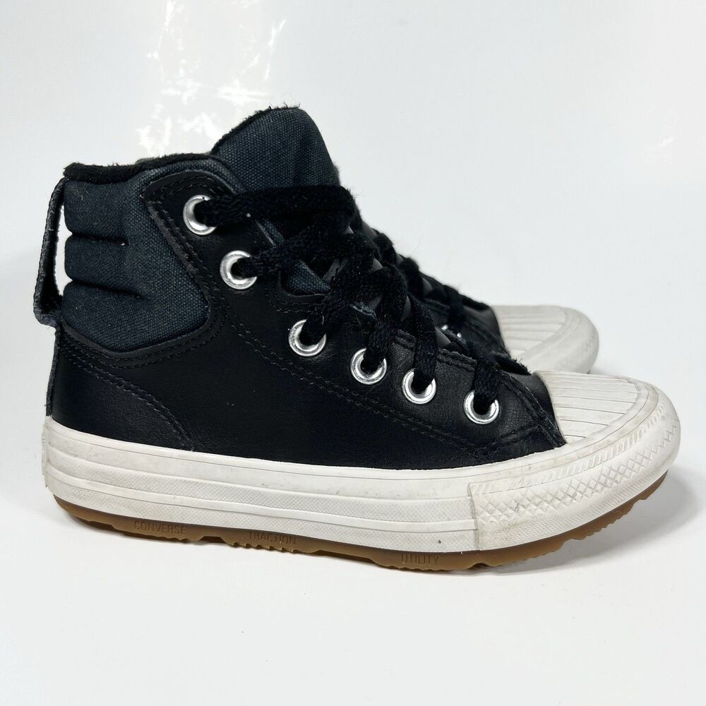 Converse Leather Chuck Taylor All Star  Counter Climate Boot Black Size Kid 13